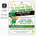 lucky charm st patricks day dance fundraiser flyer